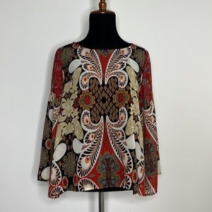OLIVE HILL Printed Blouse S